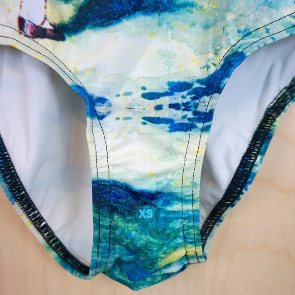 Black Milk Limited Edition One-Piece "Cheshire Cat" Swimsuit - Picture 2 of 4